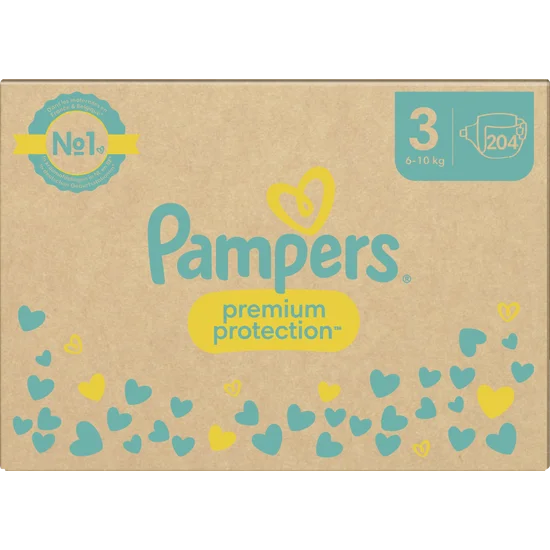 Premium Protection Windeln Gr. 3 Midi (6-10 kg) Monatsbox 204 Stück – Bild 2