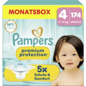 Premium Protection Windeln Gr. 4 Maxi (9-14 kg) Monatsbox 174 Stück