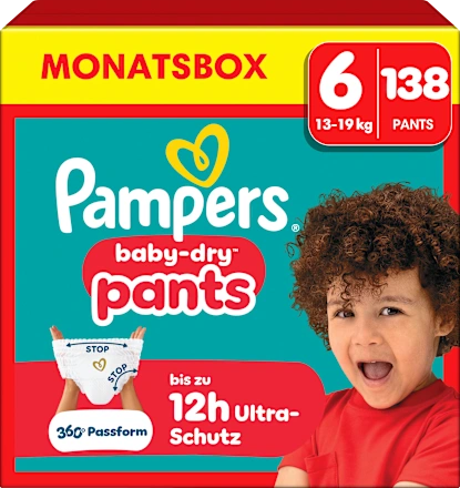 Baby Pants Gr. 6 Extra Large (13-19 kg) Monatsbox, 138 St